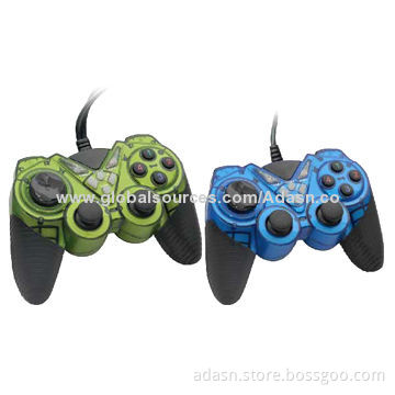 Wired PC USB Double Vibration Twin Joypad with Dual Shock, Various Colors, Factory Cheap Price
